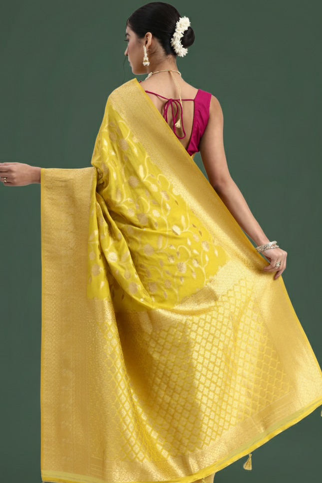 Radha's Radiance Mehandi Banarasi Saree