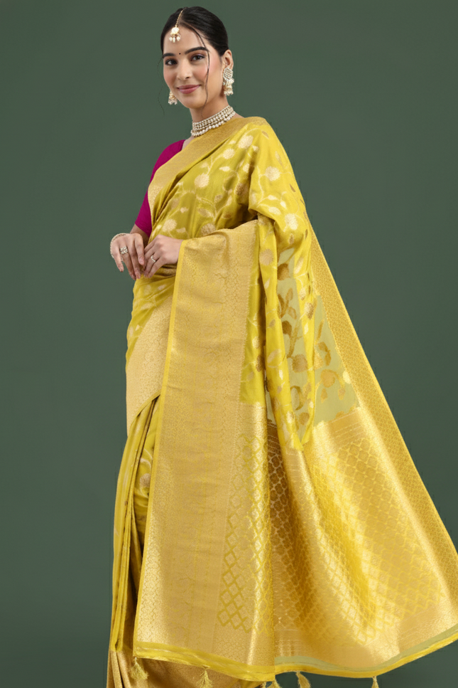 Radha's Radiance Mehandi Banarasi Saree