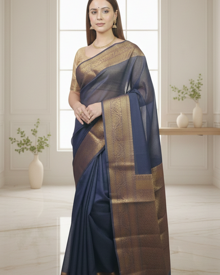 Shyam Sundara Gold Zari Banarasi Saree