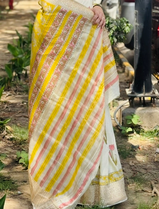 Krishna's Tulip Dola Silk Saree