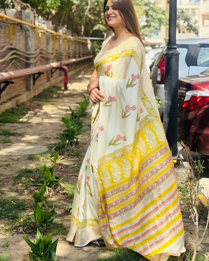 Krishna's Tulip Dola Silk Saree