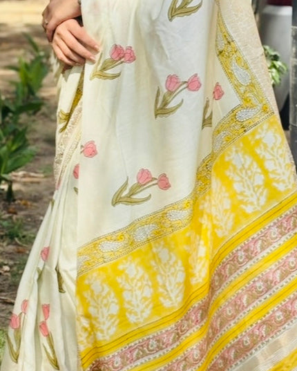 Krishna's Tulip Dola Silk Saree