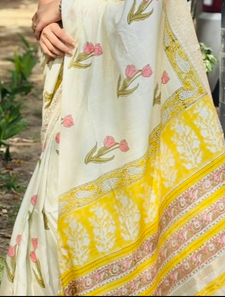 Krishna's Tulip Dola Silk Saree