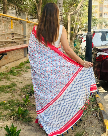 Krishna's Meadow Mul Cotton Saree