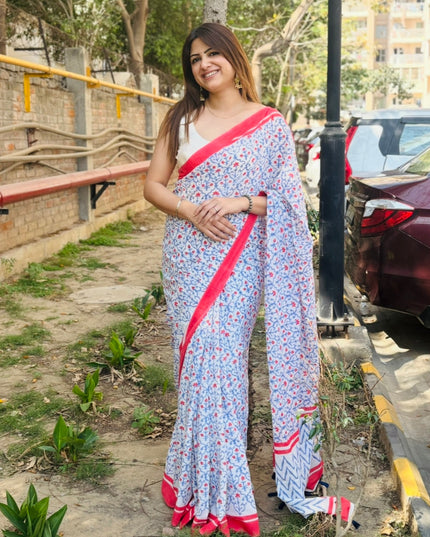 Krishna's Meadow Mul Cotton Saree