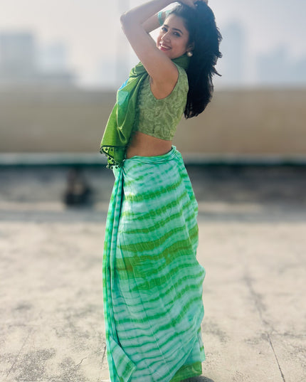 Nature's Joy Spring Mul Cotton Saree
