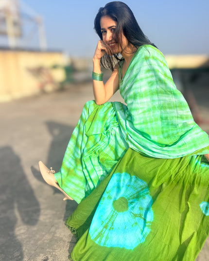 Nature's Joy Spring Mul Cotton Saree