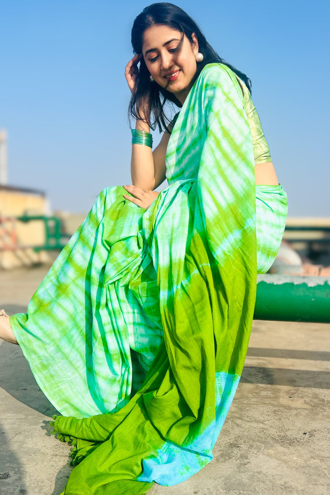 Nature's Joy Spring Mul Cotton Saree