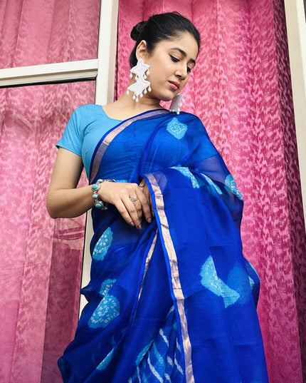 Infinite Sky Kota Silk Bandhani Saree