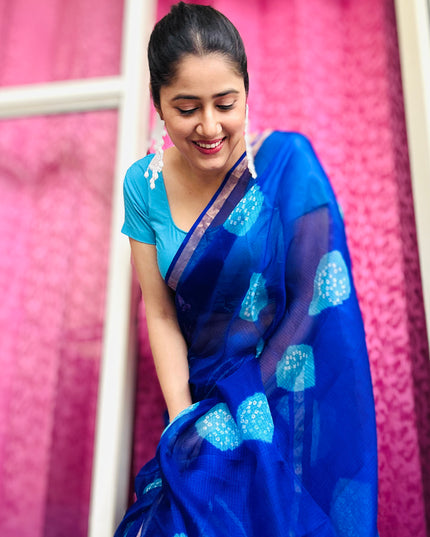 Infinite Sky Kota Silk Bandhani Saree