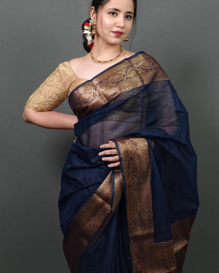 Shyam Sundara Gold Zari Banarasi Saree