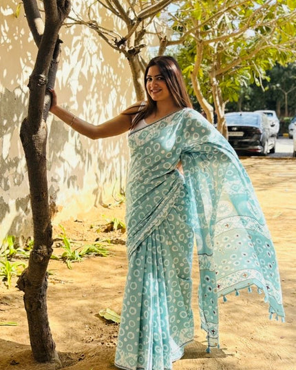 Madhav Mohini Mul Cotton Saree