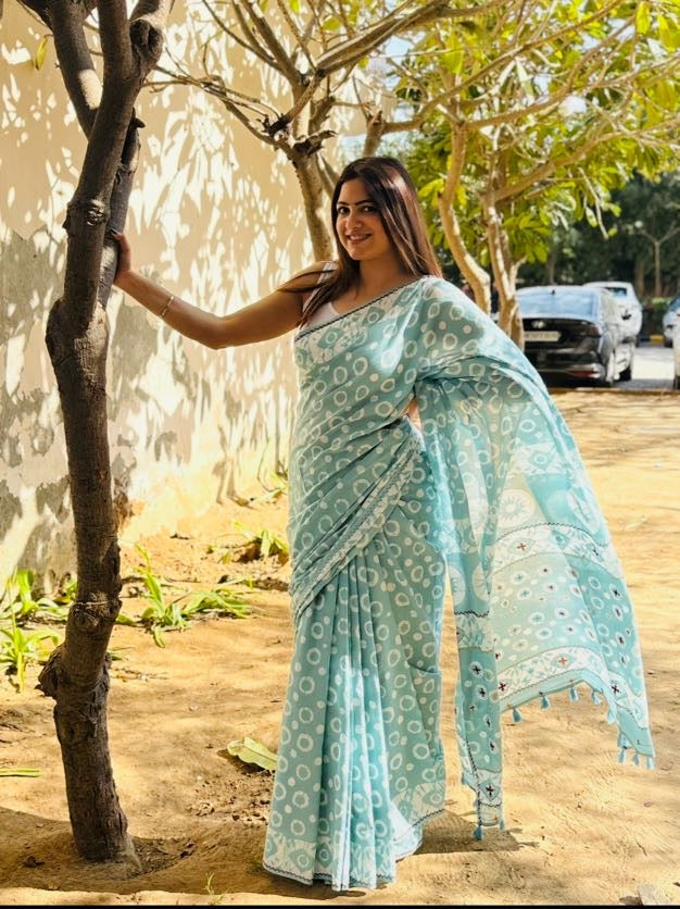 Madhav Mohini Mul Cotton Saree