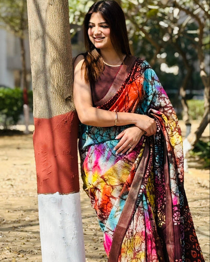 Vrindavan Rangotsav Assam Silk Saree