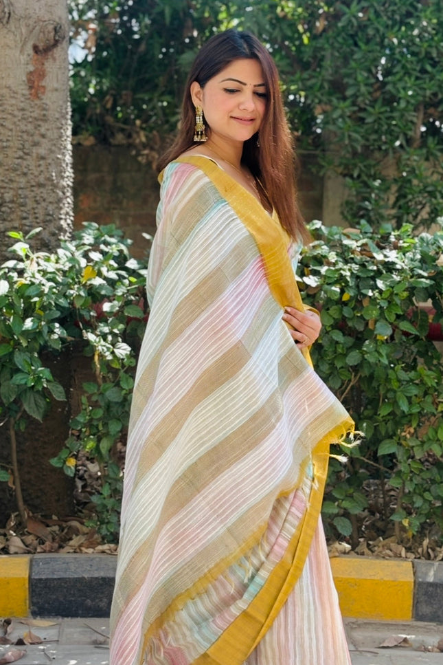 Madhav Mohini Chanderi Silk Saree