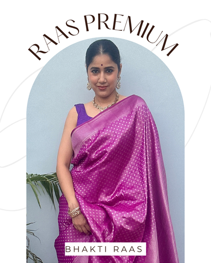 Kusum Sarovar | Purple Kanjivaram Saree