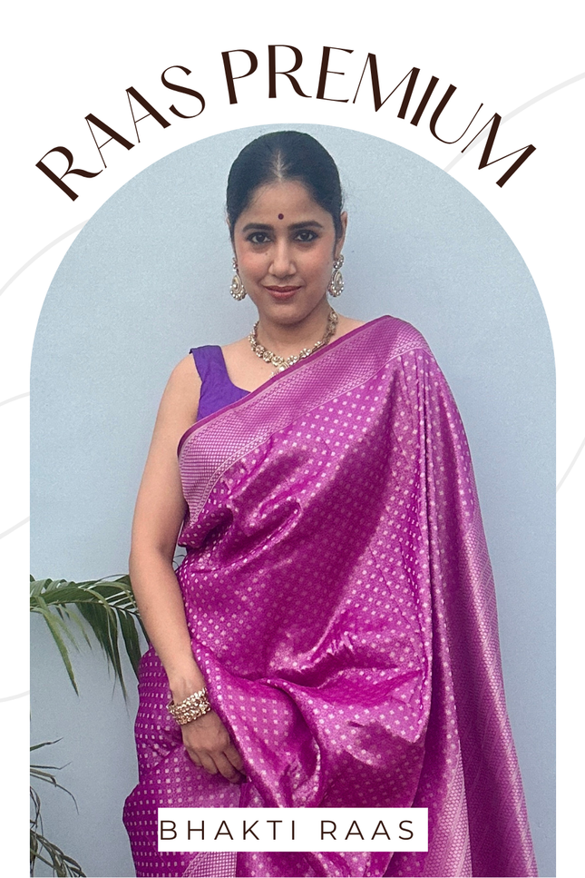 Kusum Sarovar | Purple Kanjivaram Saree