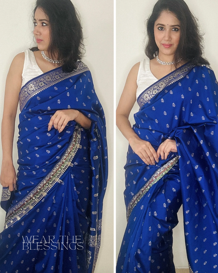 Nitya Kishori Blue Banarasi Silk Saree