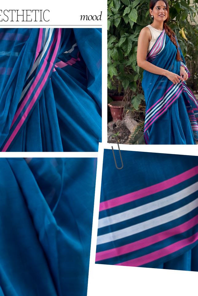Radha Madan Blue Handloom Saree