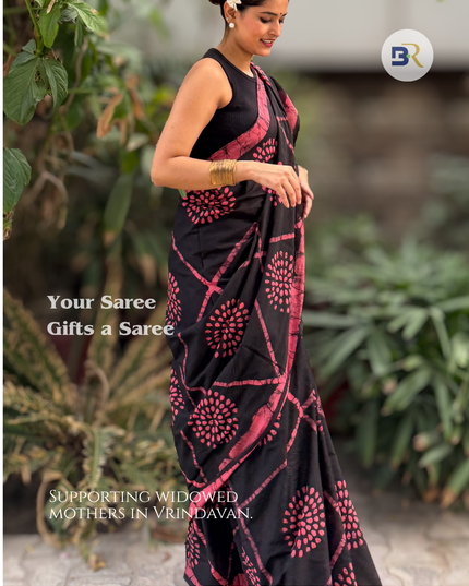 Krishna Kalindi Mul Cotton Saree