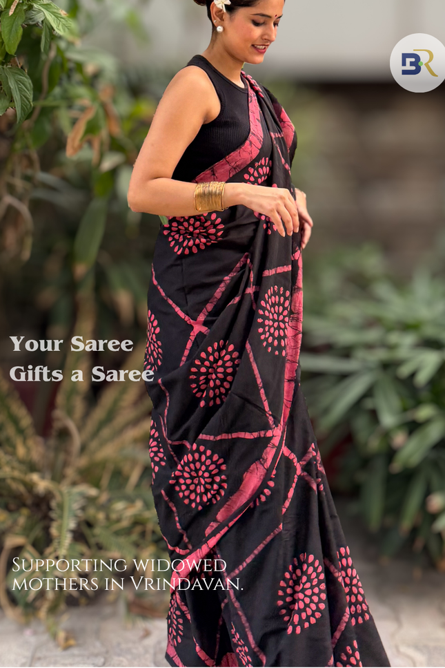Krishna Kalindi Mul Cotton Saree
