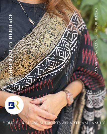 Vrindavan Vani Dola Silk Saree
