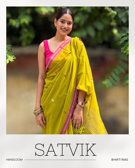 Radha Shyam Sundar Green Handloom Saree