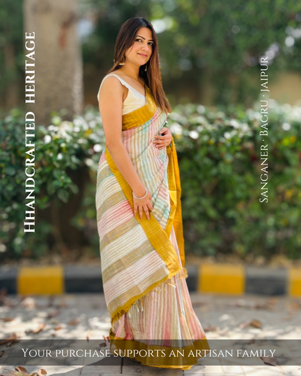 Madhav Mohini Chanderi Silk Saree