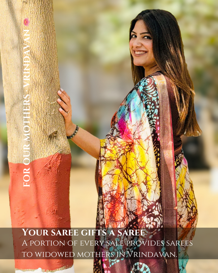Vrindavan Rangotsav Assam Silk Saree