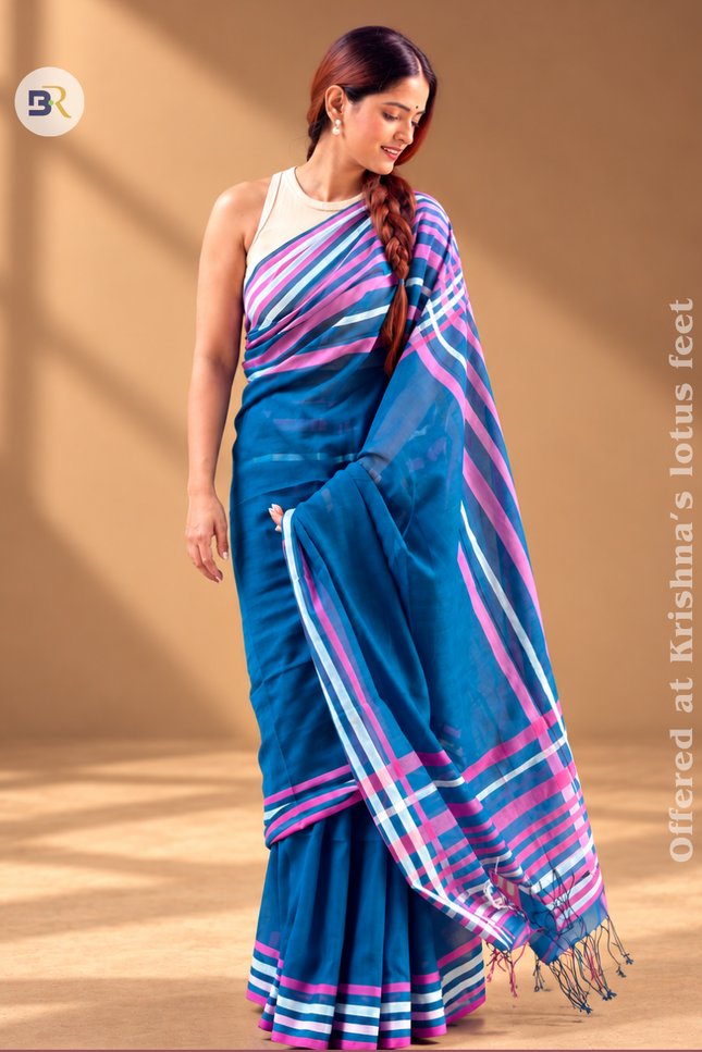 Radha Madan Blue Handloom Saree