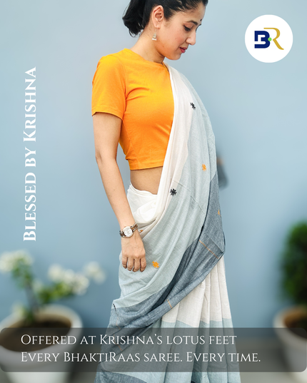 Kalindi Shweta Handloom Saree