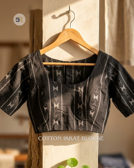 Yamuna Weave Cotton Ikkat Blouse