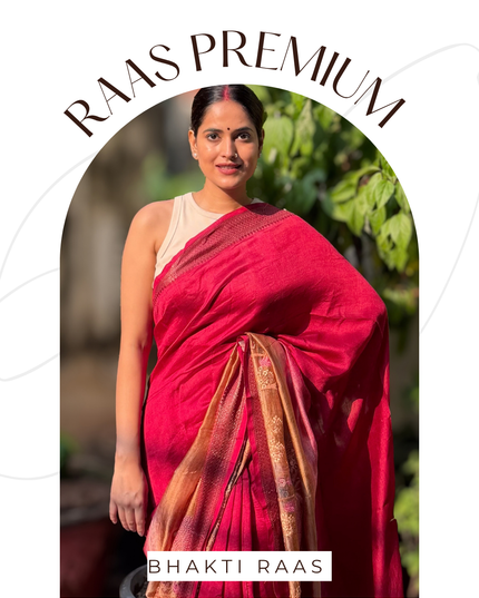 Prem Sarovar Red Chanderi Saree