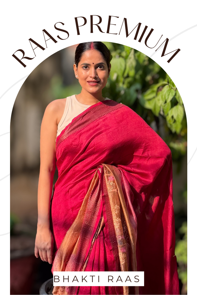 Prem Sarovar Red Chanderi Saree