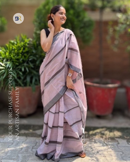 Radha Mohan Mauve Handloom Saree