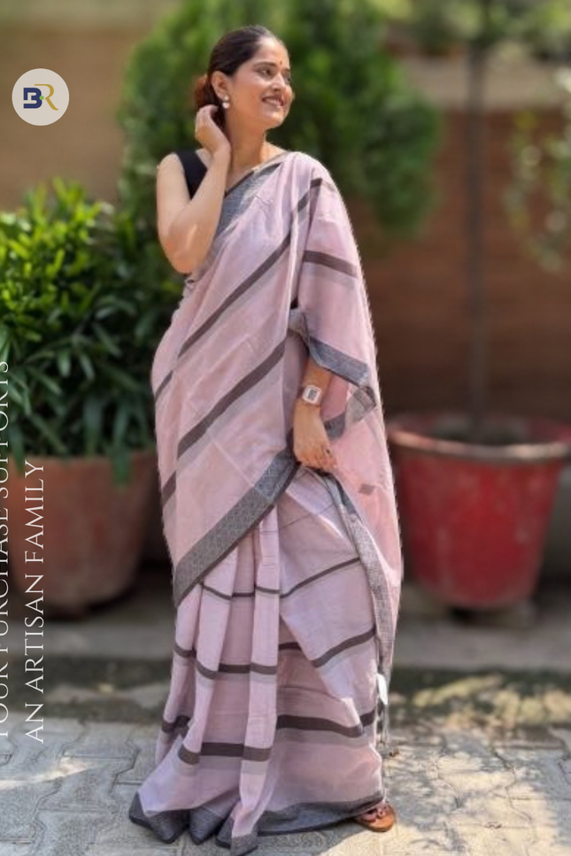 Radha Mohan Mauve Handloom Saree