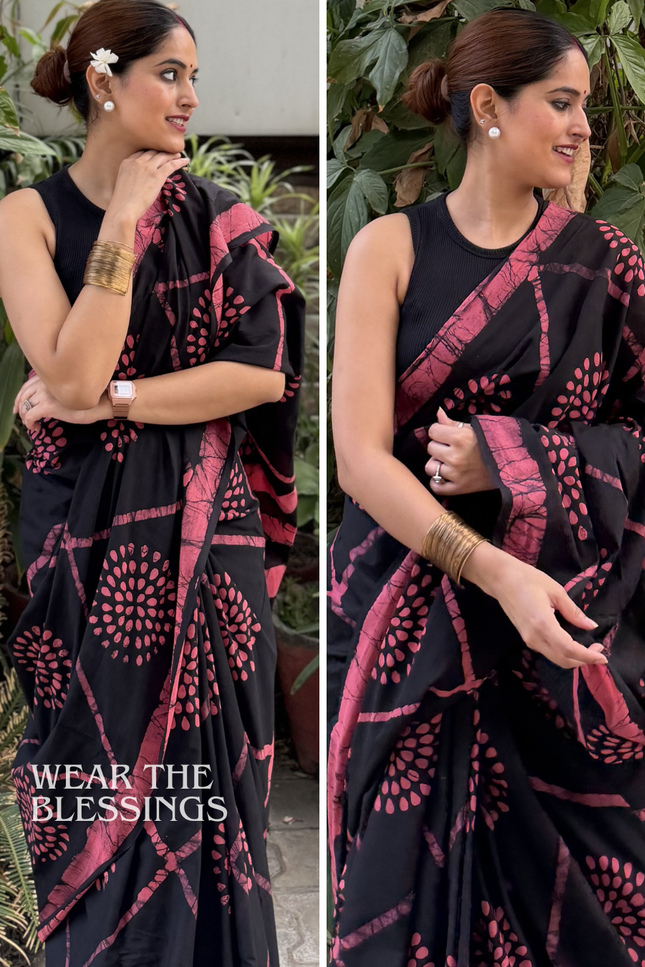 Krishna Kalindi Mul Cotton Saree