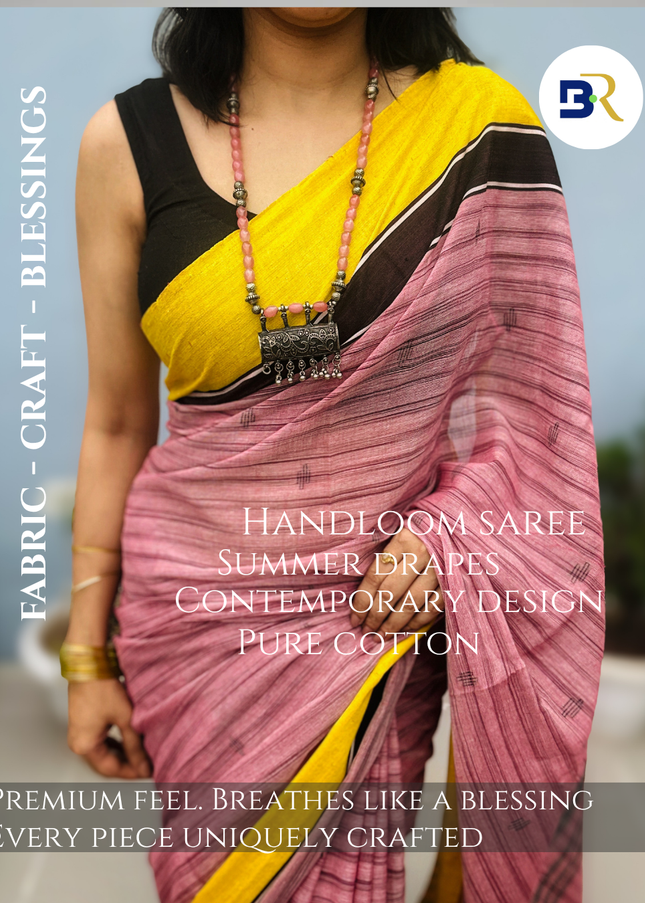 Madhavi Leher Handloom Cotton Saree