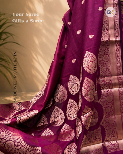 Preetmika Krishna Banarasi Purple Saree