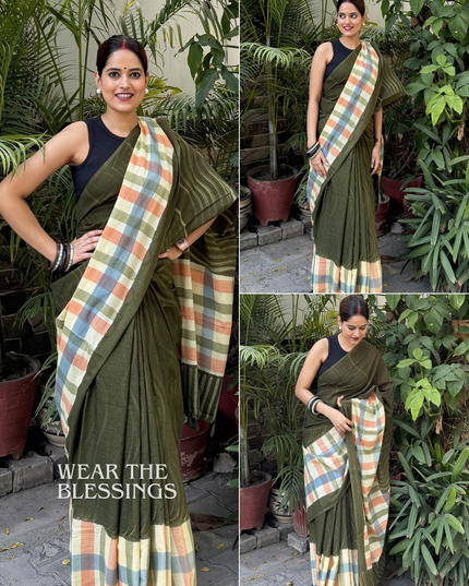 Krishna Bhadra Mul Cotton Saree