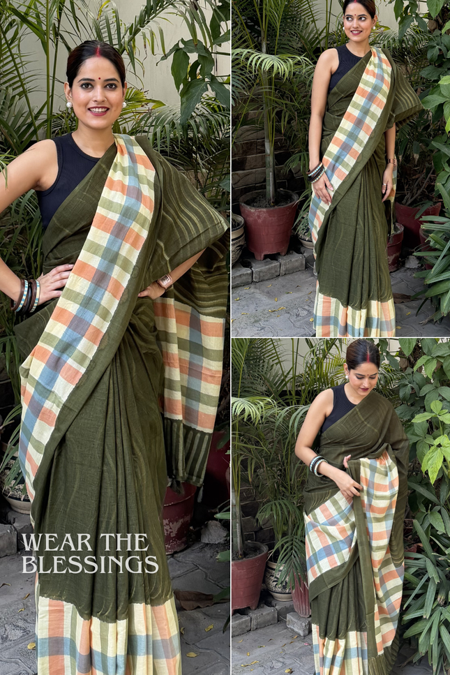 Krishna Bhadra Mul Cotton Saree