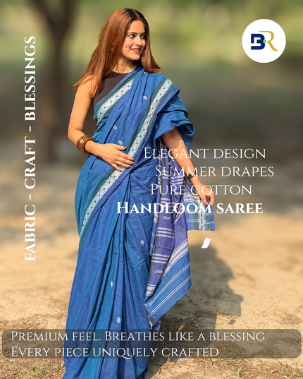 Barsana Blue Handloom Saree