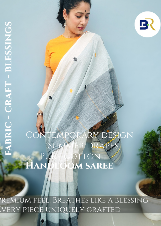 Kalindi Shweta Handloom Saree