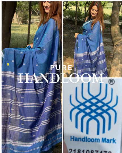 Barsana Blue Handloom Saree