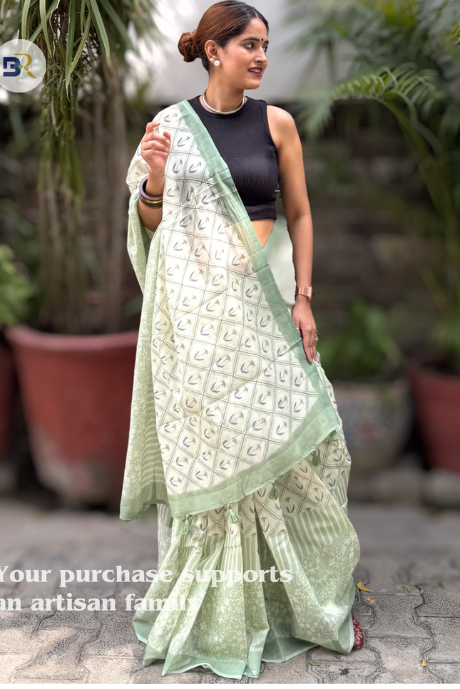 Chandramukhi Krishna Mul Chanderi Saree