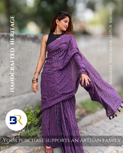 Radha Neela Mul Cotton Saree