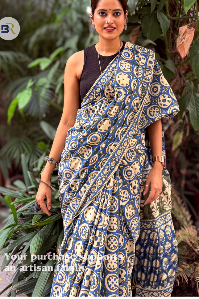 Krishna Jambavati Mul Cotton Saree