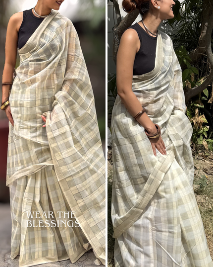Nagnajiti Krishna Mul Chanderi Kantha Saree