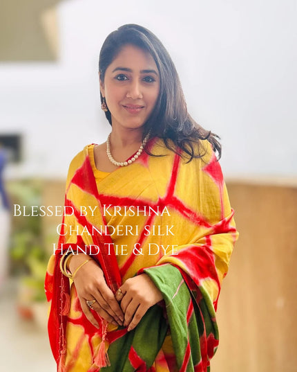 Krishna Rangotsa Chanderi Silk Saree
