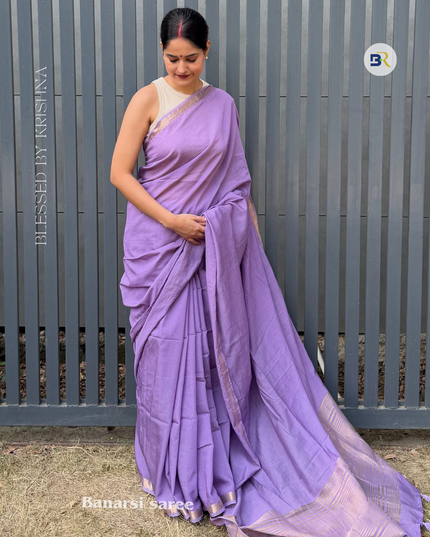 Priya Kunj Mauve Banarasi Saree